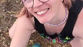 PETITE WIFE SUCKS HUBBY DEEP IN NATURE ON CYPRUS TRIP!