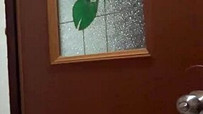 pinay sneaks bathroom for steamy lover kiss and tits play