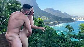 Two Muscular Hunks Roughly Drill Big Ass Brazilian Babes In Wild Foursome Cum Fest