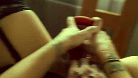 Blonde Milf's Big Clit Drips in Window Pussy Toy Play