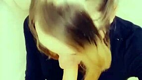 SHEmale Slut Drops to Knees Craving Horny Cock Worship Adoration