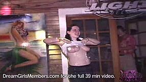 Dreamy College Girls Rip Shirts Off in Wet T-Shirt Contest for Cash Prizes