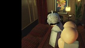 Roblox character shakes big ass in fun dance routine