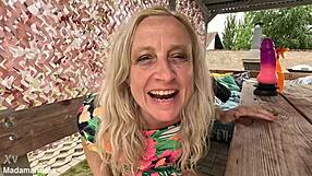 latex dildo stretches my prolapsed pussy wide on these scorching summer days