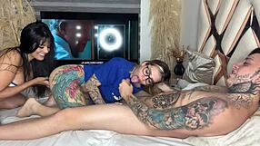 Girlfriend's Best Friend Sucks My Huge Cock And Swallows Cum