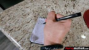 Mommy milf kitchen fuck drill aims for viral fame again 😈🔥