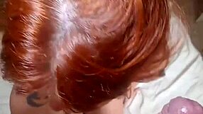 Redhead Webcam Slut Swallows Cousin's Cock, Spanked Ass, Cum in Mouth