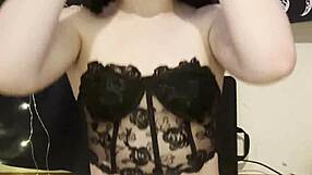 goth teen bends over spreads juicy fat ass for daddy