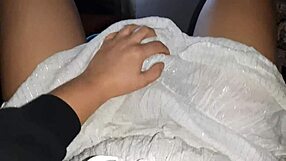 my shy girlfriend licks my pussy so good even in her dress and skirt