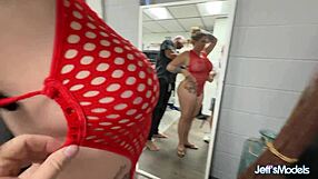 Bts with bbw jasmine teasing big black cock before her huge tits and ass scene drops 25-12-05