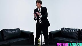 stepmom and stepson join milf and young guy for taboo big tits foursome fucking on tv?