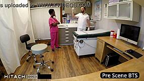 dont tell doc i cum on the clock 😈 rina arem vibes shaved pussy in hospital