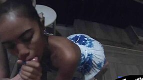 Petite Thai Girlfriend Sucks Horny Boyfriend's Cock on Balcony Before Swallowing Cum