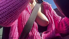 hey italian milf artemisia love, flash those juicy big tits on car ride?