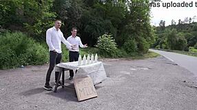 milkmen pee on ria sunn 5on1 atm dap gapes drink swallow!