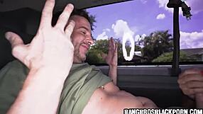 hey black babe wanna suck this huge cock right here on the bus?