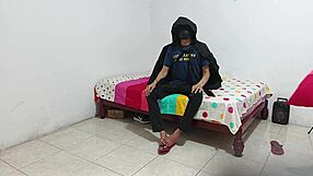 CUCKOLD HUSBAND LEAVES CURVY LATINA IN LINGERIE MASTURBATES HUGE ASS SHAKING