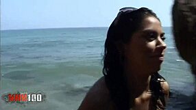 Young petite emilce paraguay beach quickie ffm threesome milf brunette natural tits orgasm