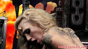 you won't believe how this devilish emo goth gets pounded cowgirl style