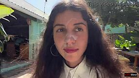 Friend Cums on Face in Cafe for Sperm Eating Public Cumwalk Flashing Skirt