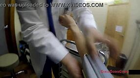 Lilith Rose spreads for relaxing backstage gyno exam in patient latex gloves POV