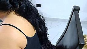 Stepmom stressed from work sucks my cock to relax her milf indian latina pussy and big tits