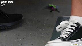 tattooed gypsy rose gags deep on cock during squirting gear shift fuck