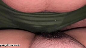 boyfriend rubs cheating wife's hairy pussy no cum challenge