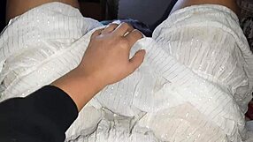 my shy girlfriend licks my pussy so good even in her dress and skirt