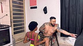 my naughty stepdaughter ana sasubuga back from rio de janeiro begs for interracial creampie in her wet pussy while bent over moaning
