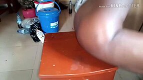 fat ass bukky bounces wild on huge dildo vibrator!