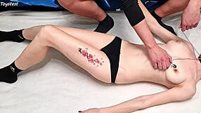 stepsister teases big nipples and skinny body begging for sneaky play