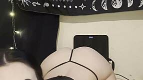 goth teen bends over spreads juicy fat ass for daddy