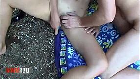 Young petite emilce paraguay beach quickie ffm threesome milf brunette natural tits orgasm