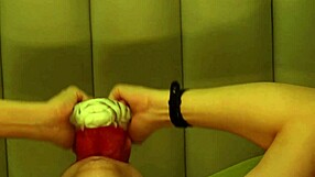 giant wolf's rough tongue invades and deepthroats male college student's tight mouth