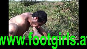 Slave Licks Sucks Dirty Feet Toes in Deep Humiliation Session