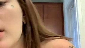 Blonde Teen's Big Tits Tease Topless Webcam Show