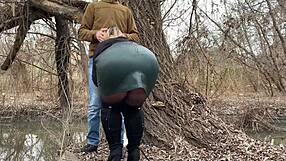 imagine your mother-in-law gripping your dick tight while you pee outdoors dirty fun