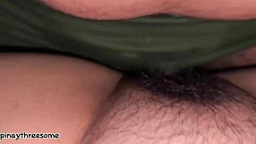 boyfriend rubs cheating wife's hairy pussy no cum challenge