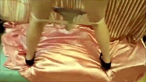White Slut's Pink Satin Thong Heels Doggy Rimming?