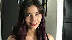 Sexy Latina Stepsister Forgets Panties Bent Over for Creampie Doggystyle