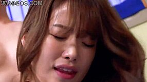 my friend's little korean sister gets wet sucking toes