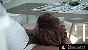 playful latina girlfriend bent over for massive cock anal pulverizing ass to mouth finish