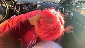 Watch This Asian Slut Deepthroat Huge Cock in Car for Cumshot!