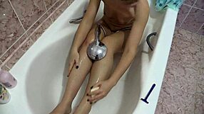milf shaves her nice ass in the bathroom for amateur fetish