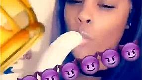 Butta slips banana deep in mouth blowjob compilation teasing every juicy lick