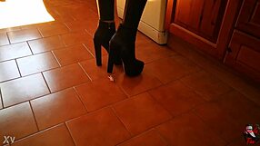 Tall Mistress Boots Garage Slave Domination