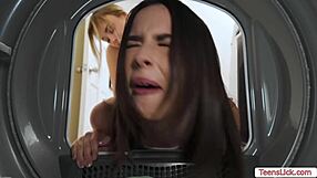 Will horny lesbian strap-on pound that maid's tight ass?