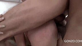two wild chicks crush the triple anal contest with ripped clothes and rough submission