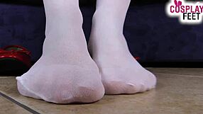 Hot Italian Nurse Teases Patient with Stockinged Feet